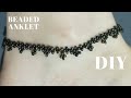 Seed beads beaded anklet making tutorial/DIY beaded anklet Making