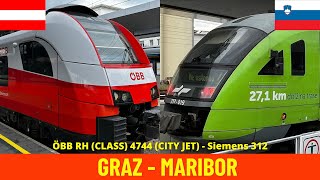 Cab Ride Graz - Maribor (Austria, Slovenia) Train driver’s view in 4K