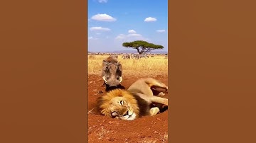 Warthog vs Lions 🐯🐯🦁 funny moments 🐱🐯🦁