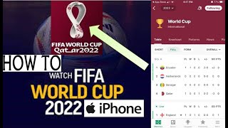 how to watch FIFA World Cup live on iPhone  || The Best App for Fifa World Cup  With Live Activities
