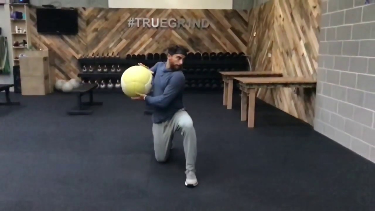 Medicine Ball HalfKneeling AntiRotation ShortPut Throw YouTube