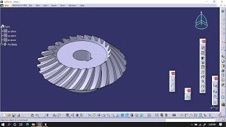 Creation of Helical or spiral Bevel Gear in Catia V5