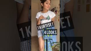 1 KURTI 4 LOOKS🌸🦋 Day:36/365 #summer ##fashionblogger #style #lookbook #shorts #myntrahaul #grwm 1 KURTI 4 LOOKS🌸🦋 Day:36/365 #summer ##fashionblogger #style #lookbook #shorts #myntrahaul #grwm