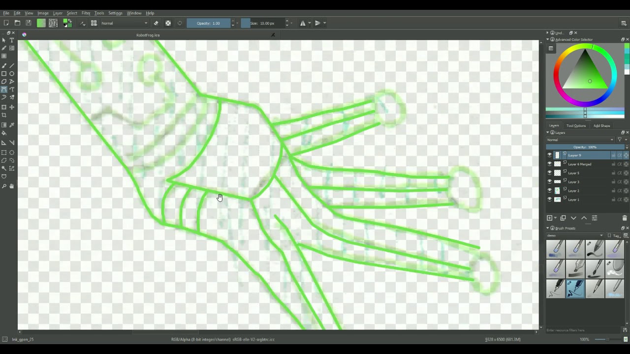 Robot Frog Speed Paint