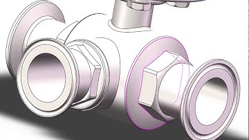 3D Video Of 3 Way Food Grade Electric Ball Valve