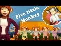 Five little monkeys | 3D Rhyme | Nursery Rhymes