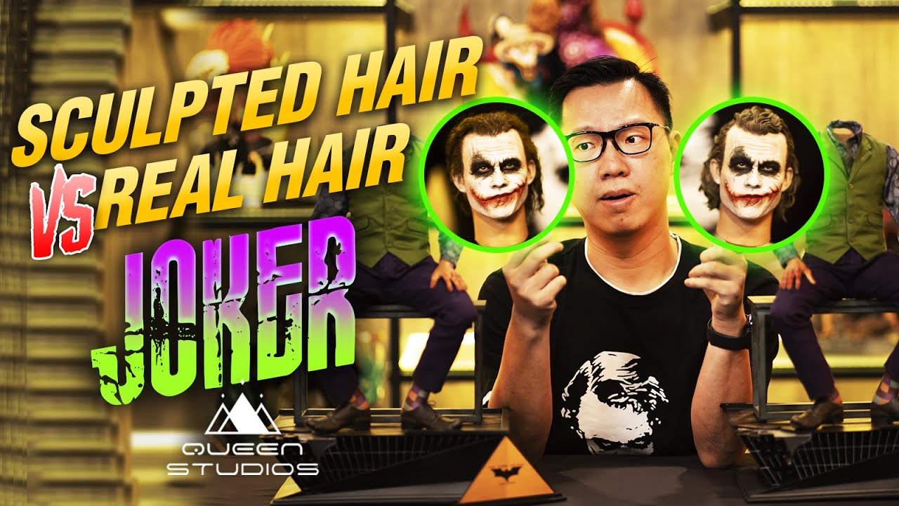 Heath Ledger Joker Sculpted Hair Vs Rooted Hair by Queen Studios review