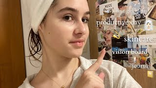 skincare | vision board | makeup | journal | vlog #6