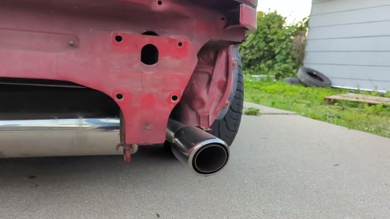 Racing Beat exhaust on NA Miata