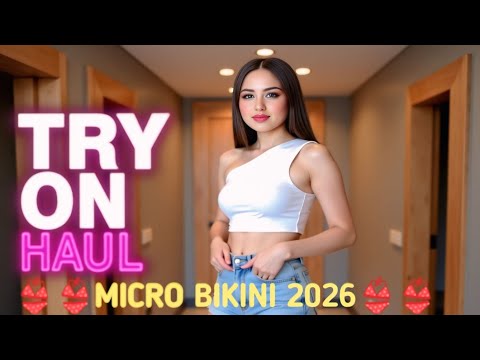 💦 4K Shein Bikini Try-On Haul | Micro Bikini & Transparent Dress Collection