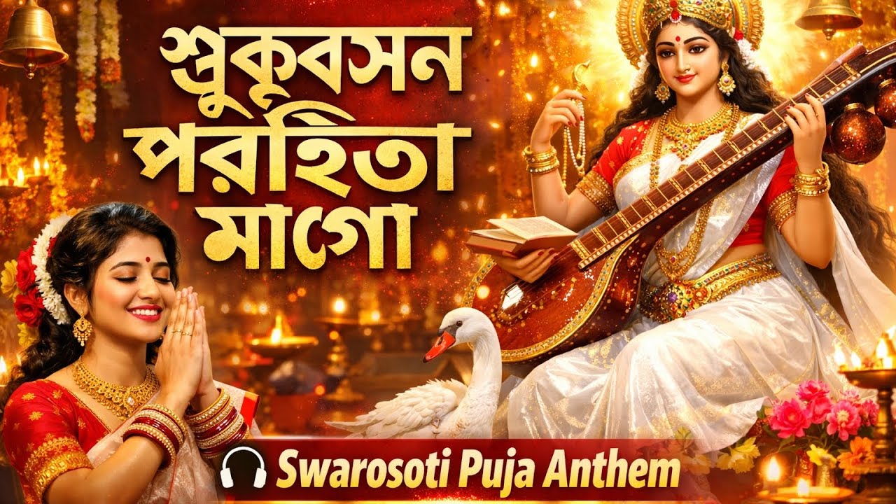 শুক্লবসন পরিহিতা মাগো | Saraswati Puja Song 2026 🎧 | Bangla Devotional Viral Song