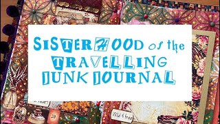 Boho themed junk journal pages Sisterhood of the travelling junk journal