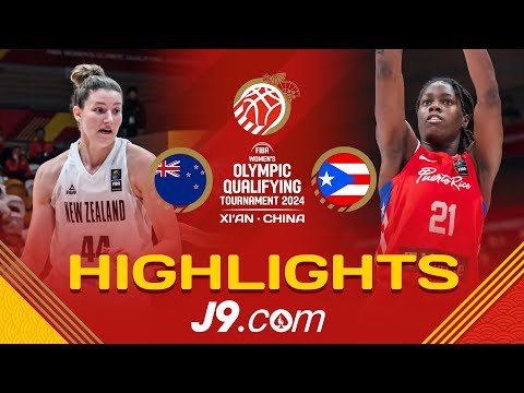 Puerto Rico 🇵🇷 clinch Olympic ticket with win over NZ! | J9 Highlights | FIBA Women's OQT 2024