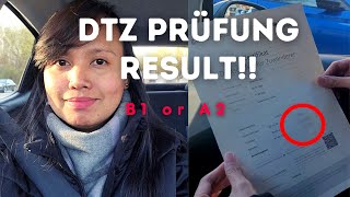 DTZ PRÜFUNG RESULT - Did I get B1 or A2 certificate😨| Integration Course in Germany