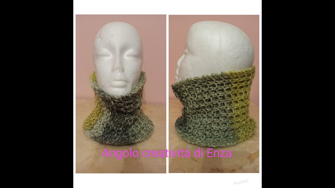 Scaldacollo ai ferri a punto Waffle 🧶 Maglia facile