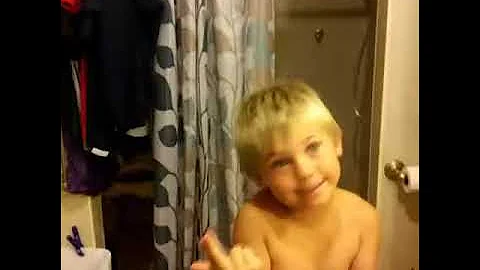 A boy singing