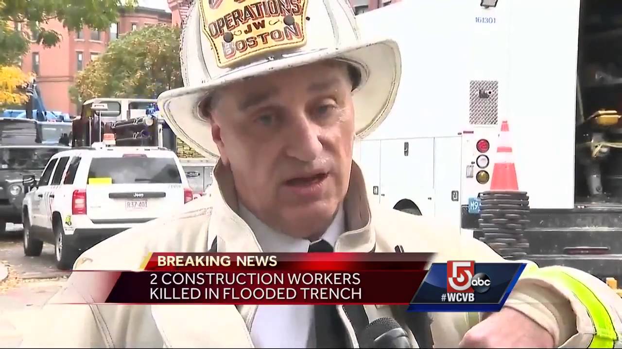 2 workers killed after getting trapped in flooded trench - YouTube
