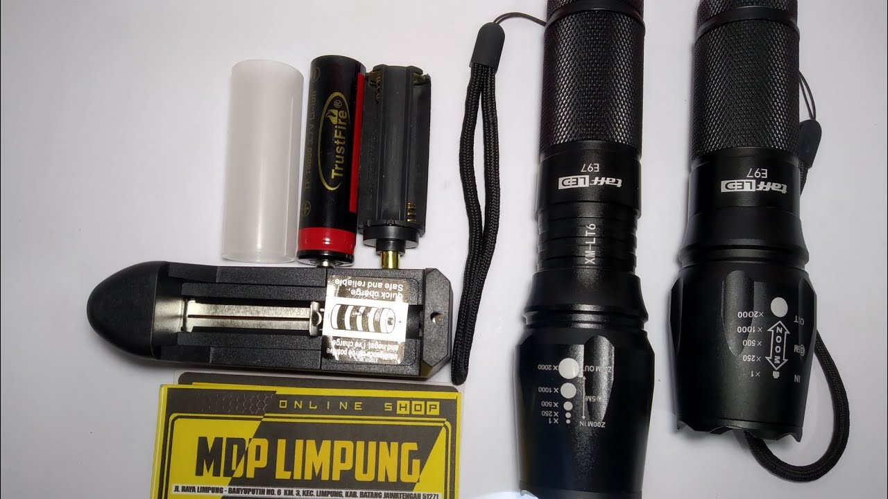 SENTER BAGUS!! FLASHLIGHT XMLT6 TAFFWARE E97 FOCUS LENS