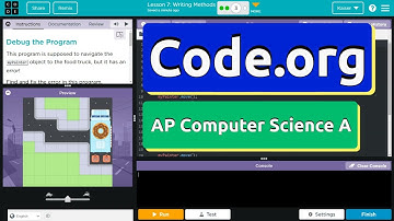 Code.org Lesson 7.3 Writing Methods | Tutorial with Answers | Unit 1 Computer Science A (CSA)