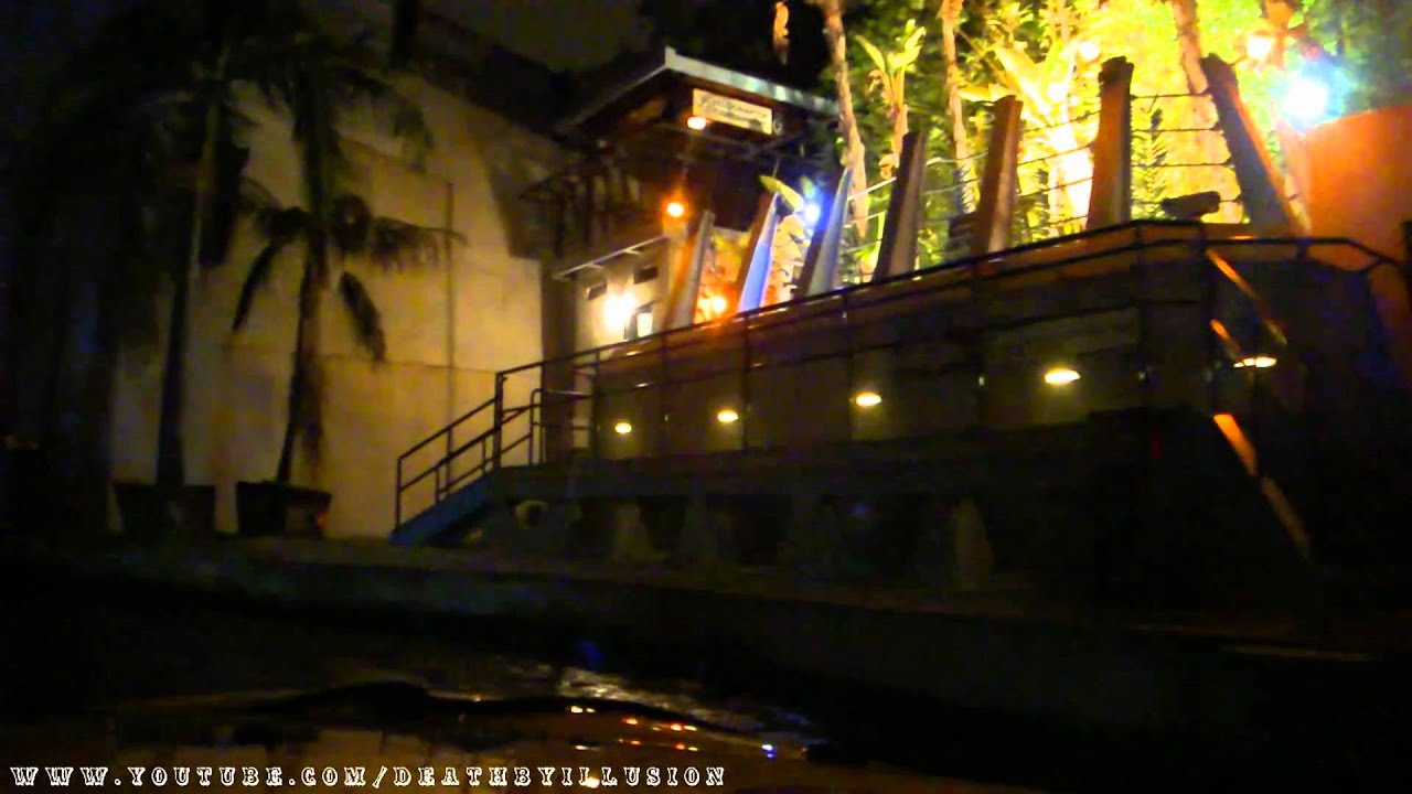 Jurassic Park In The Dark Halloween Horror Nights On-ride Front (HD POV) Universal Studios