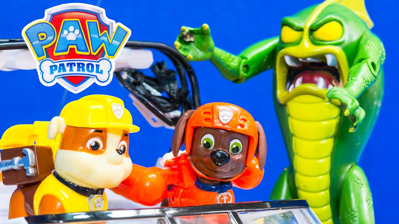 Paw Patrol try to Catch the Sea Monster in their RC Boat - YouTube