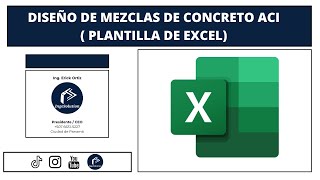 Diseño de mezclas de concreto ACI ( PLANTILLA DE EXCEL)