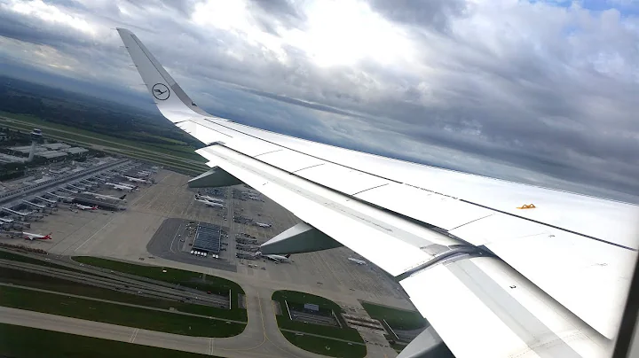 Lufthansa A320 Sharklets taxi and takeoff from Munich w/ cabin announcements!