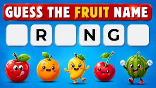 Can you guess the Fruit Name Without Vowels🍓 | 30 Fruits Name 🍇 |  Fun Fruit Quiz screenshot 5