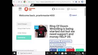 I am fundraising on custom ink for Ring Of Doom