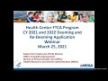 CY 2022 Health Center FTCA Deeming Technical Assistance Webinar