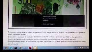 Billete de $500 Yaguareté Argentina"Comparto las medidas de Seguridad"