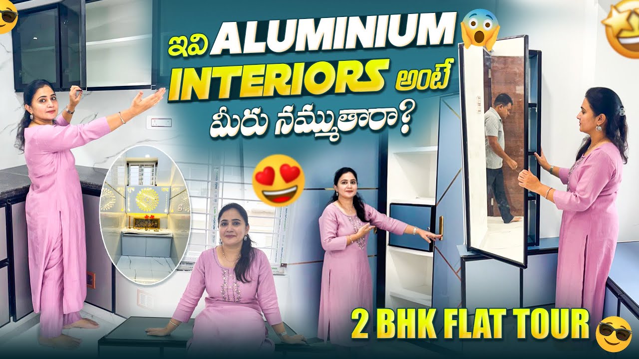 2-BHK Home Tour With Aluminium Cupboards with Price || Zindagi Unlimited Telugu Vlogs