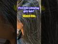 First time colouring grey hair? Watch this grey blending technique. #greyhair