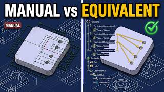 CATIA v5 How to work with Equivalent Dimensions #parametricdesign #parametric #catiav5 #parameter