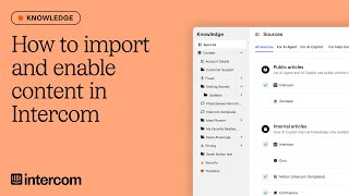 How to add & enable knowledge sources in Intercom