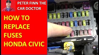 How to replace FUSES Honda Civic Years 2006 to 2016