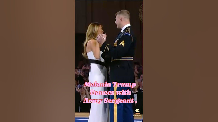 Melania Trump dances with Army Sergeant