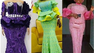 2021 lace skirt and blouse styles 
