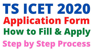 TS ICET 2020 | TS ICET 2020 Application Form Filling | How To Apply TS ICET 2020 Application Form