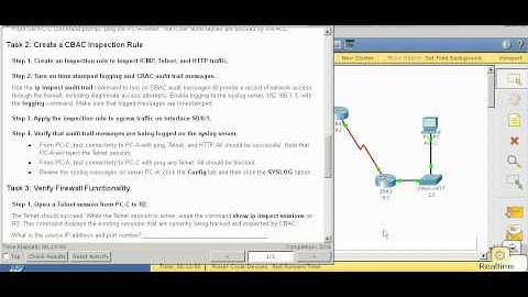 CCNA Security Packet Tracer Chapter 4 CBAC
