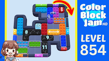 Color Block Jam Level 854 Solution Walkthrough