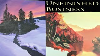 Finishing old Acrylic Paintings