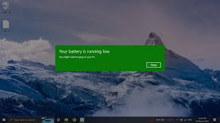 How To Turn On Low Battery Notification and Change Power Options on Windows 10 Laptop