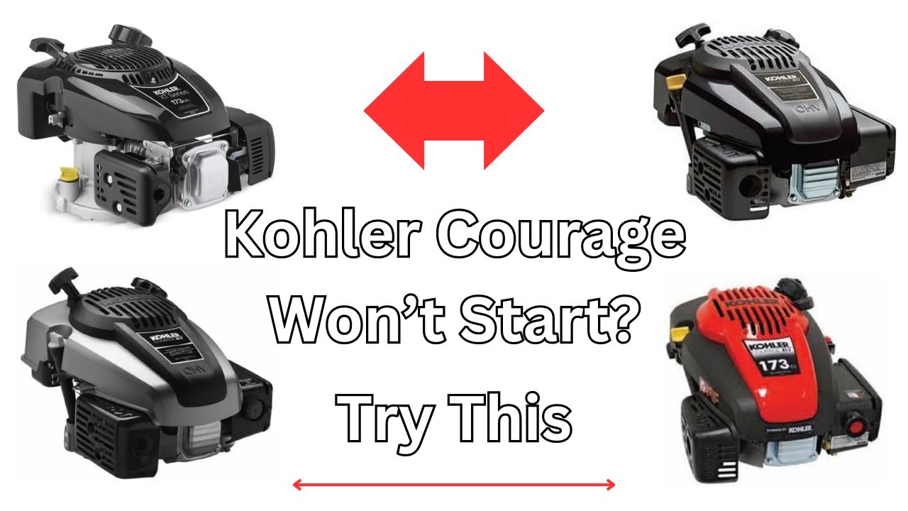 Kohler Courage XT Lawnmower Engine wont start FIX - YouTube