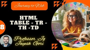 HTML Tutorial for Beginners - Lesson 8: HTML Table Tag with TR, TH, and TD Tags (Practical Demo)