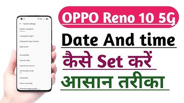 OPPO Reno 10 5G How to Set Date And time | Date And time kaise Set kare