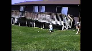Easter Egg Hunting in the Backyard, Fruit Heights, 1989