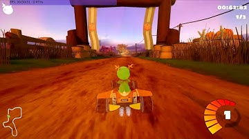 STK 0.9.3 - Cornfield crossing@SuperTux difficulty in 2:07.09