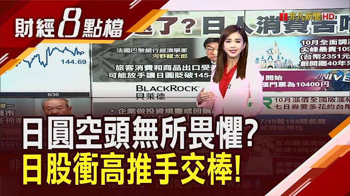 看Fed臉色...日圓160大關不遠？日股追高還有機會？萬物皆漲...日本養樂多忍了10年大漲20%？｜主播 許娸雯｜【財經8點檔】20230630｜非凡新聞 - 天天要聞