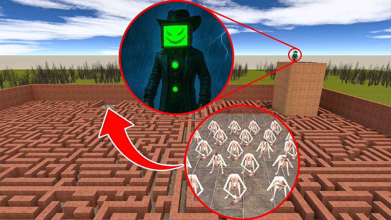 EVIL TV HEAD VS SCP 096 In Garry's Mod #43